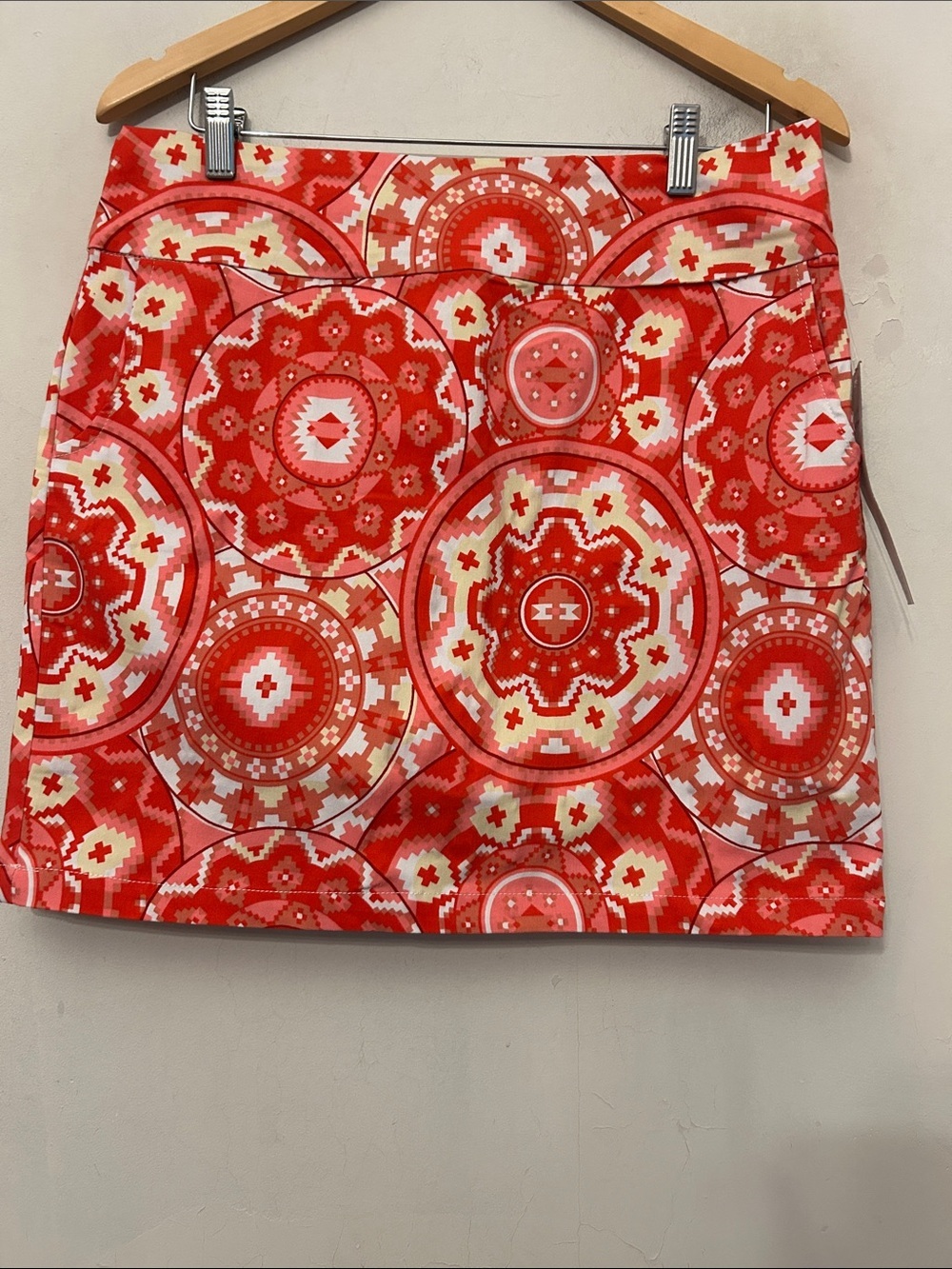Sara Studio Pink Printed A-Line Women's Skort Size PL NWT